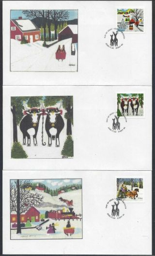 2020 Christmas Maud Lewis Limited Fdcs With Bk Stamps,  Bonus