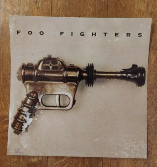 Vintage Foo Fighters Debut Studio 1995 12x12 Album Promo Cardboard Poster Nos