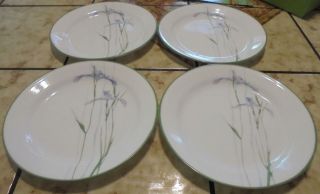 4 Corelle Shadow Iris 7 1/4 Inch Salad,  Bread & Butter,  Or Side Plates Euc