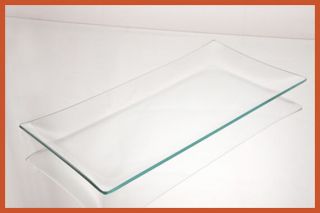 6 " X 12 " Rectangle Clear " Bent " Glass Plate 1/8