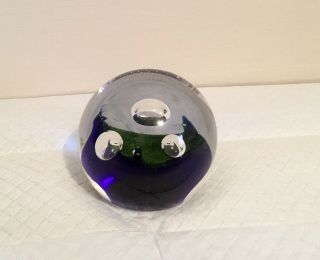 Caithness Triple Crown Glass Paperweight Scotland