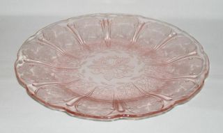 Jeannette Glass Cherry Blossom Pink Dinner Plate