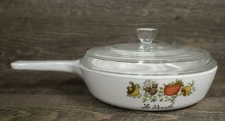 Corning Ware Vintage Spice Of Life 6.  5 " Skillet P - 83 - B With Glass Lid