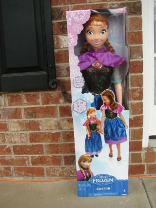 Disney Frozen My Size Anna 38 " Life Size Barbie Type Doll Over 3 Feet 2015
