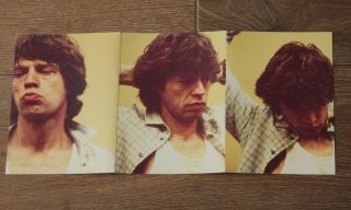 Mick Jagger Triptych By Gered Mankowitz Richard Goodall Gallery Promo Postcard