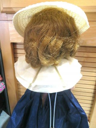 1957 MADAME ALEXANDER CISSY DOLL IN NAVY 2141 AO DRESS,  CAPELET,  HAT 2