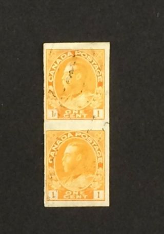 Canada 136 King George V " Admiral " Imperf.  Issue (pair) F/vf Cv 100 $