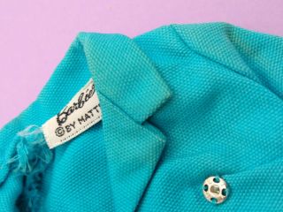 Vintage Barbie Japanese Exclusive 2617 - Rare Turquoise Blue Jacket Coat 6