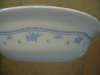 4 Corelle By Corning Morning Blue Floral Berry Dessert Bowls Euc