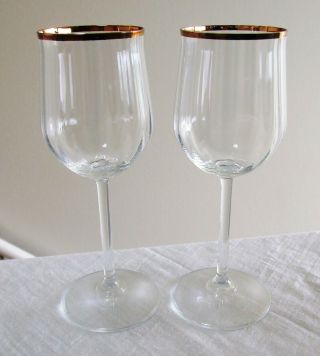 Luigi Bormioli Canaletto Gold (straight Optic) Wine Glasses - Set Of 2
