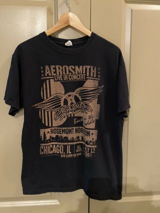 Aerosmith Back In The Saddle Concert T Shirt Sz Medium M Black Vintage