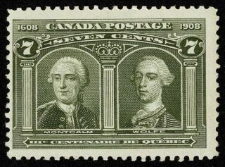 Canada Stamp Scott 100 7c Generals Montcalm And Wolfe Nh Og Never Hinged