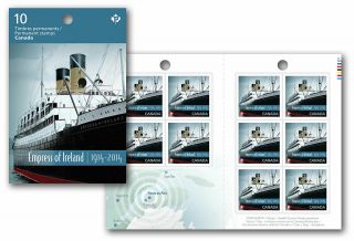 Canada 2014 Empress Of Ireland 100th Anniversary Booklet Ship Vessel Ocean Liner