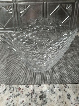 Vintage Fostoria Glass American 3 Footed Tricorne Bowl 11 " Unique