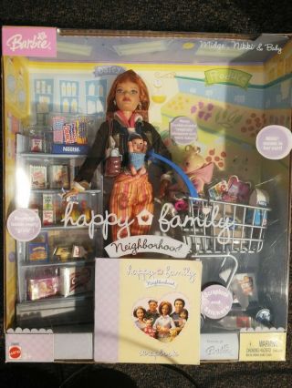2004 Mattel Barbie Happy Family Shopping Midge,  Nikki & Baby Dolls