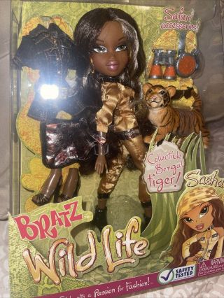 Bratz Wild Life Sasha Doll Rare Htf Nrfb Safari 2 Complete Outfits Mga Nib