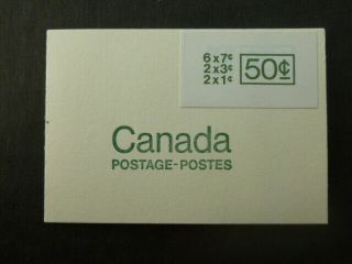 Canada,  30237 50c Cent.  7c (, 3c /1c) Booklet W/ 2 (lf/ Lf) Panes,  Bk68bi Var