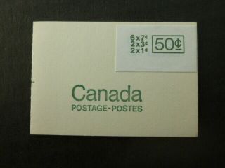 Canada,  30240 50c Cent.  7c (, 3c /1c) Booklet W/ Lf,  Lf Panes,  Bk68ai,  T1 Cover