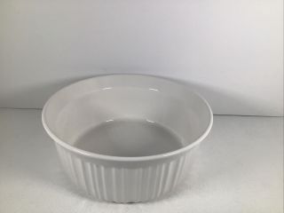 Corning Ware French White 2 1/2qt Stoneware Casserole Dish No Lid Kitchen Ware