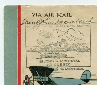Canada 1929 Color Cachet Air Mail Signed St.  John Montreal 2