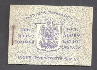 Canada Kgvi War Issue Booklet Pane Scott 37e English Vf Nh (bs19299)