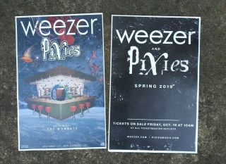 Weezer Pixies 11x17 2018 2019 Promo Tour Concert Poster Lp Shirt Cd