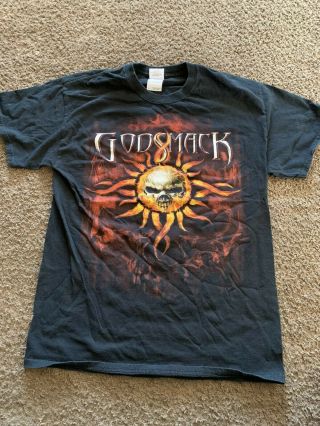 Godsmack Mass Chaos U.  S.  Tour 2012 Concert T - Shirt Men 