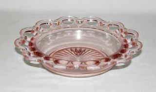 Hocking Glass Co.  Old Colony Lace Edge Pink Cereal Bowl