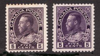 112 - Canada - 5c - 2 Colors - 1912 - Admiral - Mlh - F - Superfleas - Est$40