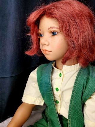 Annette Himstedt Boy Doll Melvin Large 30” Vinyl Red Hair Green Eyes Freckles