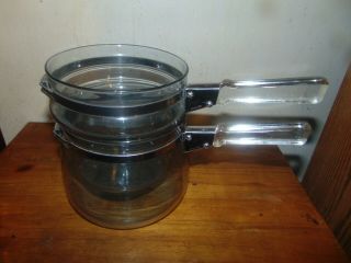 Vintage Pyrex Blue Tint Double Boiler No Lid 6763