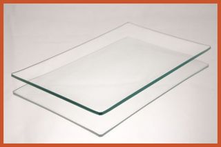 5 " X 8 " Rectangle Clear " Bent " Glass Plate 1/8