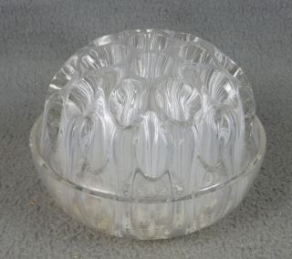 Art Deco Davidson Glass Flower Frog - 5 Inch - Clear - 19 Holes - 382699/31