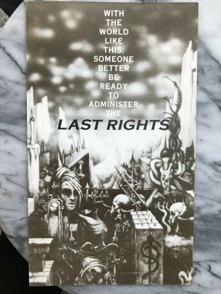 Skinny Puppy Last Rights Promo Postcard Double Sided 1992 Capitol Records Rarity