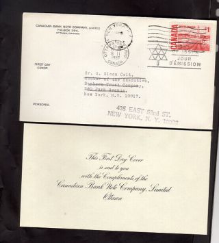 Canada 8 1967 Fdc To Usa Centennial Set To $1 Canadian Bank Note Envelope