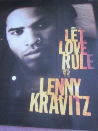 Lenny Kravitz 1989 Let Love Rule Promo Poster Lisa Bonet Funk Psychedelic MTV 2