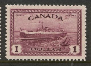 Canada 273 1946 $1 Kgvi Peace Issue Pei Train Ferry Xf Mnh Cv$67.  50