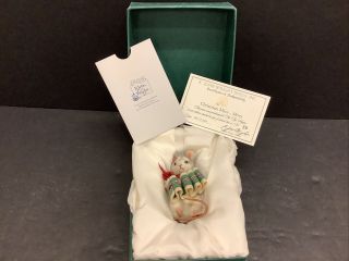 R.  John Wright Christmas Mouse Merry Limited Edition 59