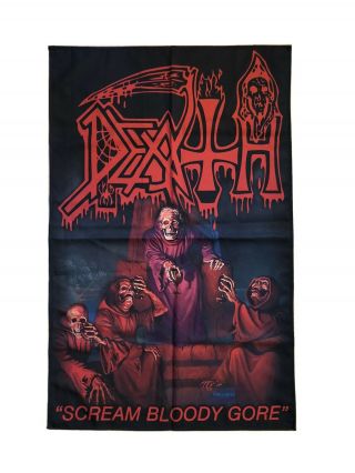 Death Scream Bloody Gore Tapestry Fabric Cloth Poster Flag Banner 41x26 Inches