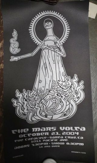 The Mars Volta 10/24/2004 Poster Silk Screen Signed & Numbered 14x25