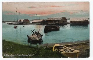 Canada Pei - Prince Edward Island - Shore Scene - Boats / Dock / Boathouses - Pc