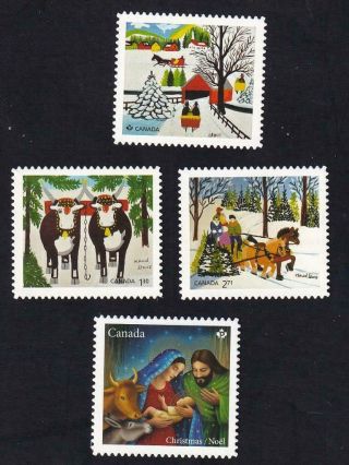 Canada 2020 Christmas Maud Lewis & Nativity,  Mnh Die - Cut Combo From Qp
