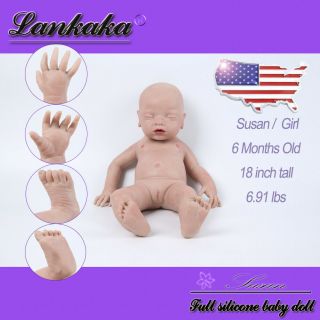 18 " Silicone Reborn Baby Dolls Newborn Lifelike Realistic Sleeping Baby Dolls