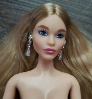 Barbie Nude Doll - " Blush Fringed Gown " - Bfc Exclusive Platinum - Magnificent