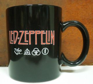 Vintage 2005 Myth Gem Bravado Led Zeppelin 2 Sided 12 Oz Mug Four Symbols