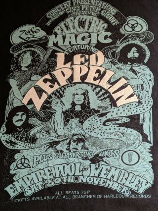 Led Zeppelin Xl T - Shirt Electric Magic Concert Tour Wembley London Vintage?