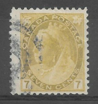 Stamp Of Canada - Qv 1898/1902 - Sg 160 - 7c Greenish Yellow - - See Photos