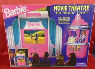 1995 Vintage Barbie Movie Theatre Magical Screen & Snack Bar