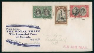 Mayfairstamps Canada 1939 Royal Train Imperial Tour Flag Cancel Cover 61983
