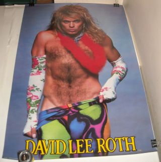 Rolled 1986 David Lee Roth Pinup Poster Bi - Rite Enterprises 15 - 448 Van Halen